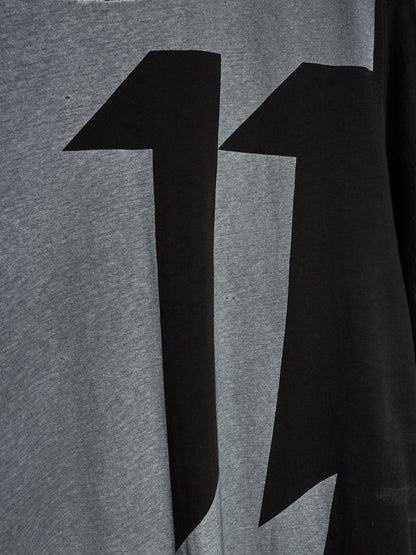 11 by Boris Bidjan Saberi AW19 'TS5' Black Block Dye '11' Print Longline T-shirt
