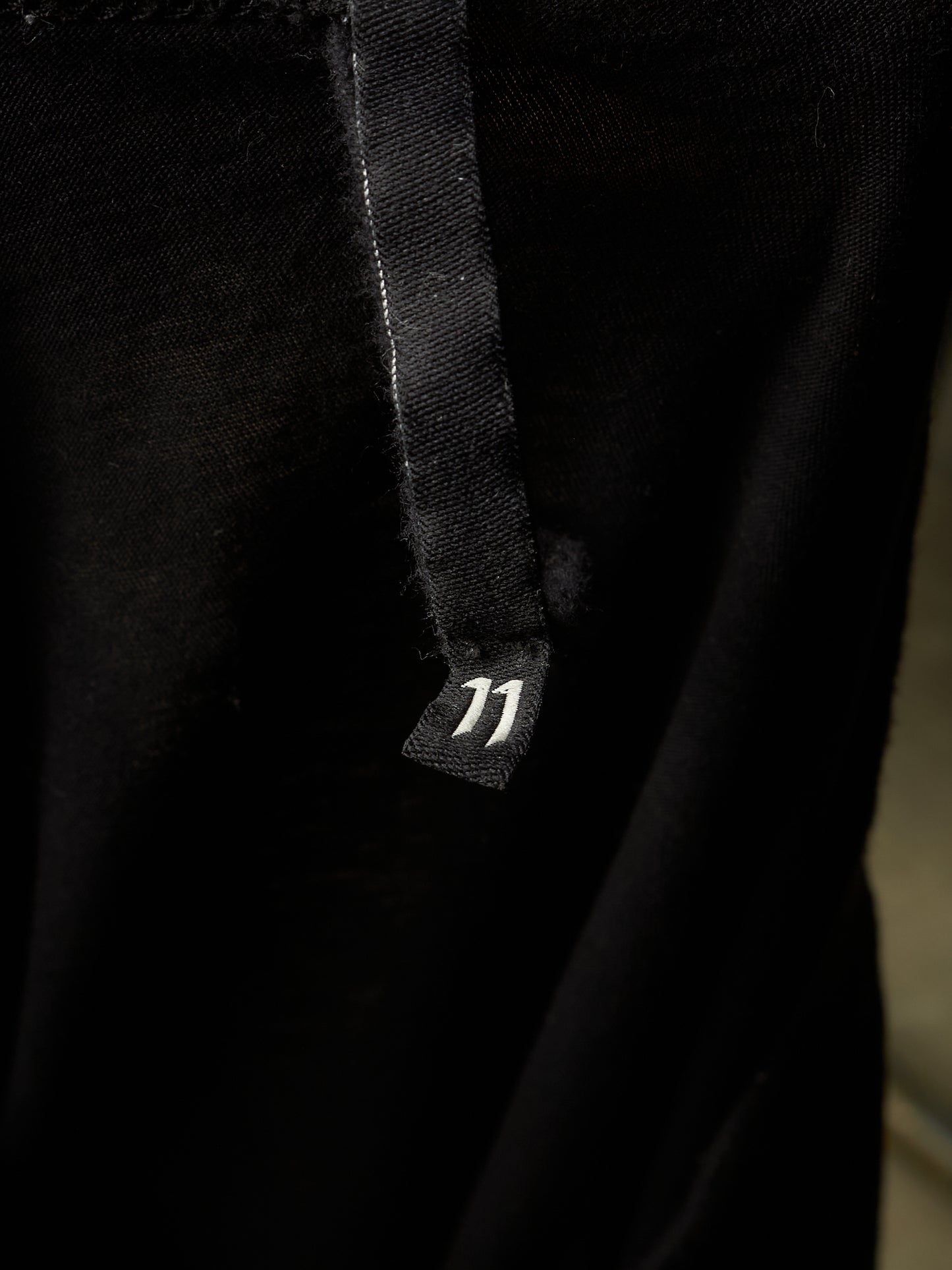 11 by Boris Bidjan Saberi AW19 'TS5' Black Block Dye '11' Print Longline T-shirt