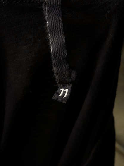 11 by Boris Bidjan Saberi AW19 'TS5' Black Block Dye '11' Print Longline T-shirt