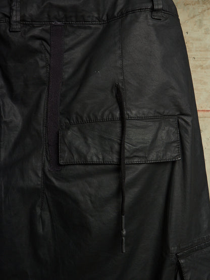 11 by Boris Bidjan Saberi 2010s Wax Coated Drop-crotch Cargo Pants