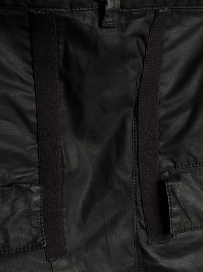 11 by Boris Bidjan Saberi 2010s Wax Coated Drop-crotch Cargo Pants