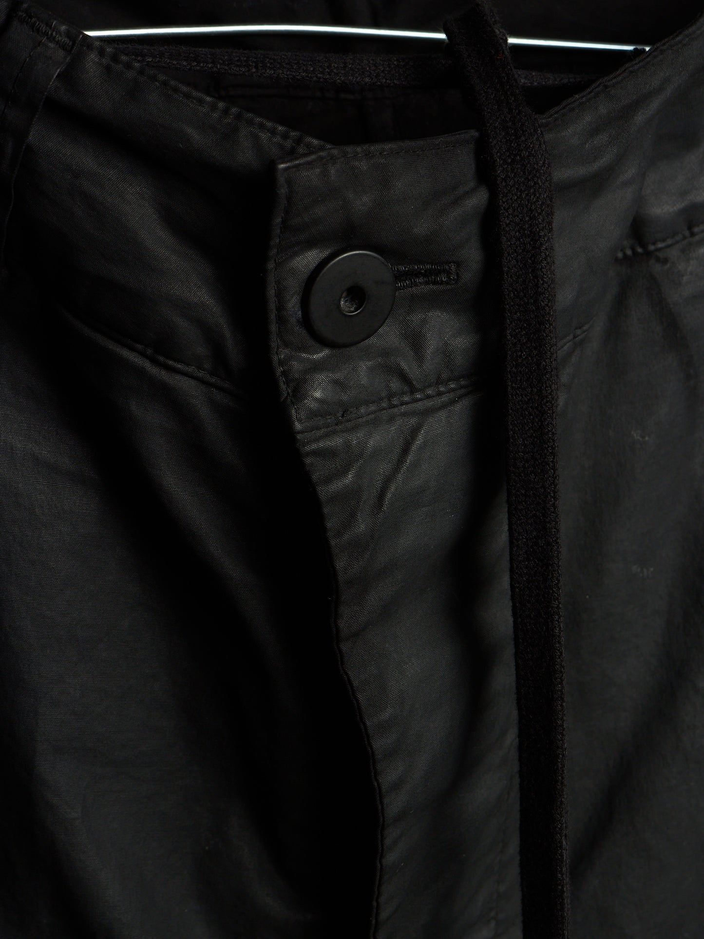 11 by Boris Bidjan Saberi 2010s Wax Coated Drop-crotch Cargo Pants