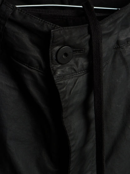 11 by Boris Bidjan Saberi 2010s Wax Coated Drop-crotch Cargo Pants