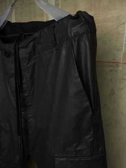 11 by Boris Bidjan Saberi 2010s Wax Coated Drop-crotch Cargo Pants