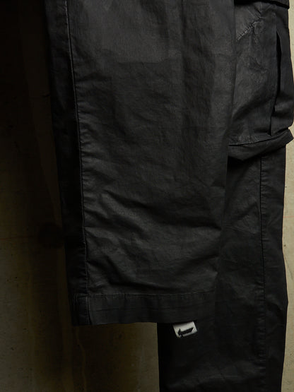 11 by Boris Bidjan Saberi 2010s Wax Coated Drop-crotch Cargo Pants
