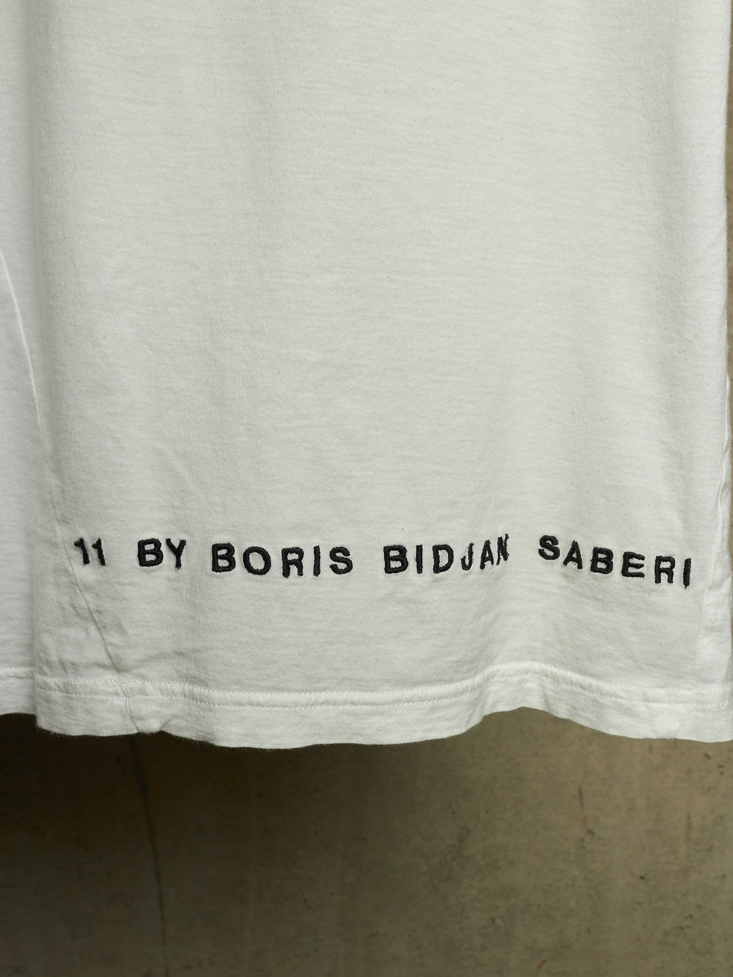 11 by Boris Bidjan Saberi AW18-19 'TS5' White Patch Pocket Embroidered T-shirt