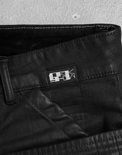 Rick Owens DRKSHDW SS21 "PHLEGETHON" Waxed Easy Creatch Skinny Denim