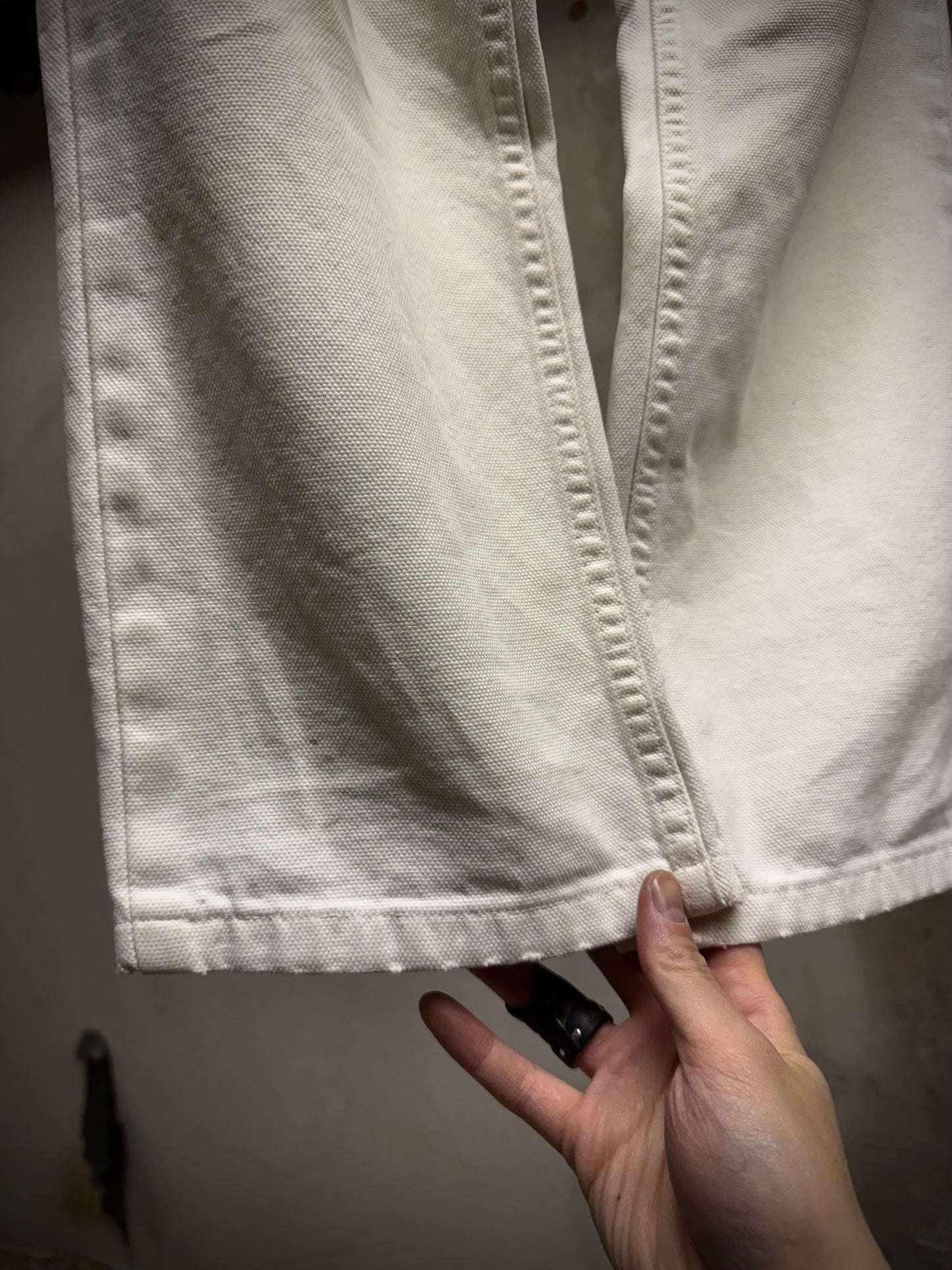 Helmut Lang 1999 Ivory Cotton Cargo Denim