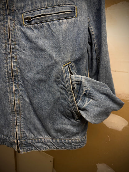 The Viridi-Anne Light Wash Denim Excella Zip-Up Work Jacket