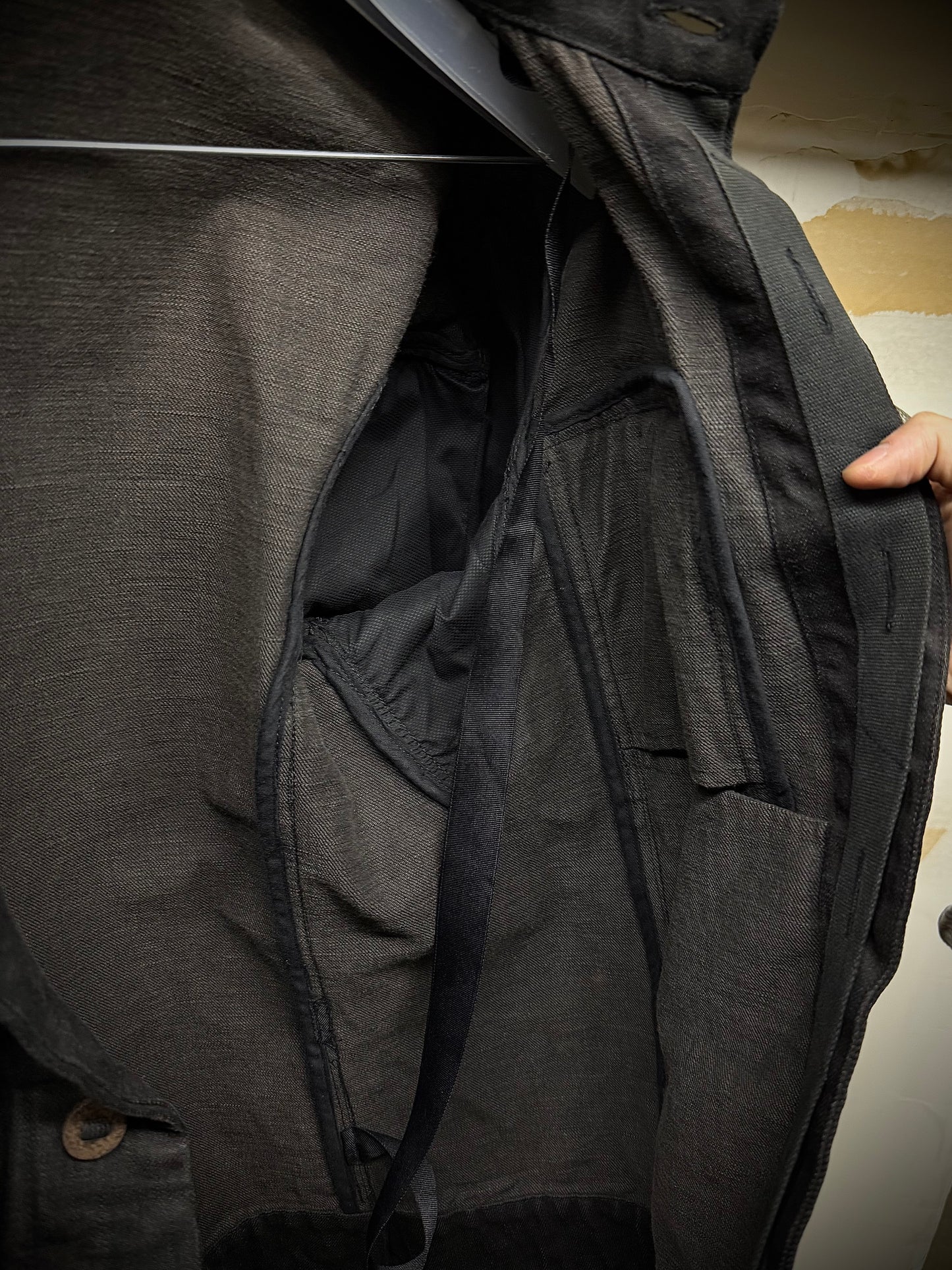 Boris Bidjan Saberi SS14 'TEJANA 1' Horse Culatta Leather Sleeve Hybrid Denim Jacket