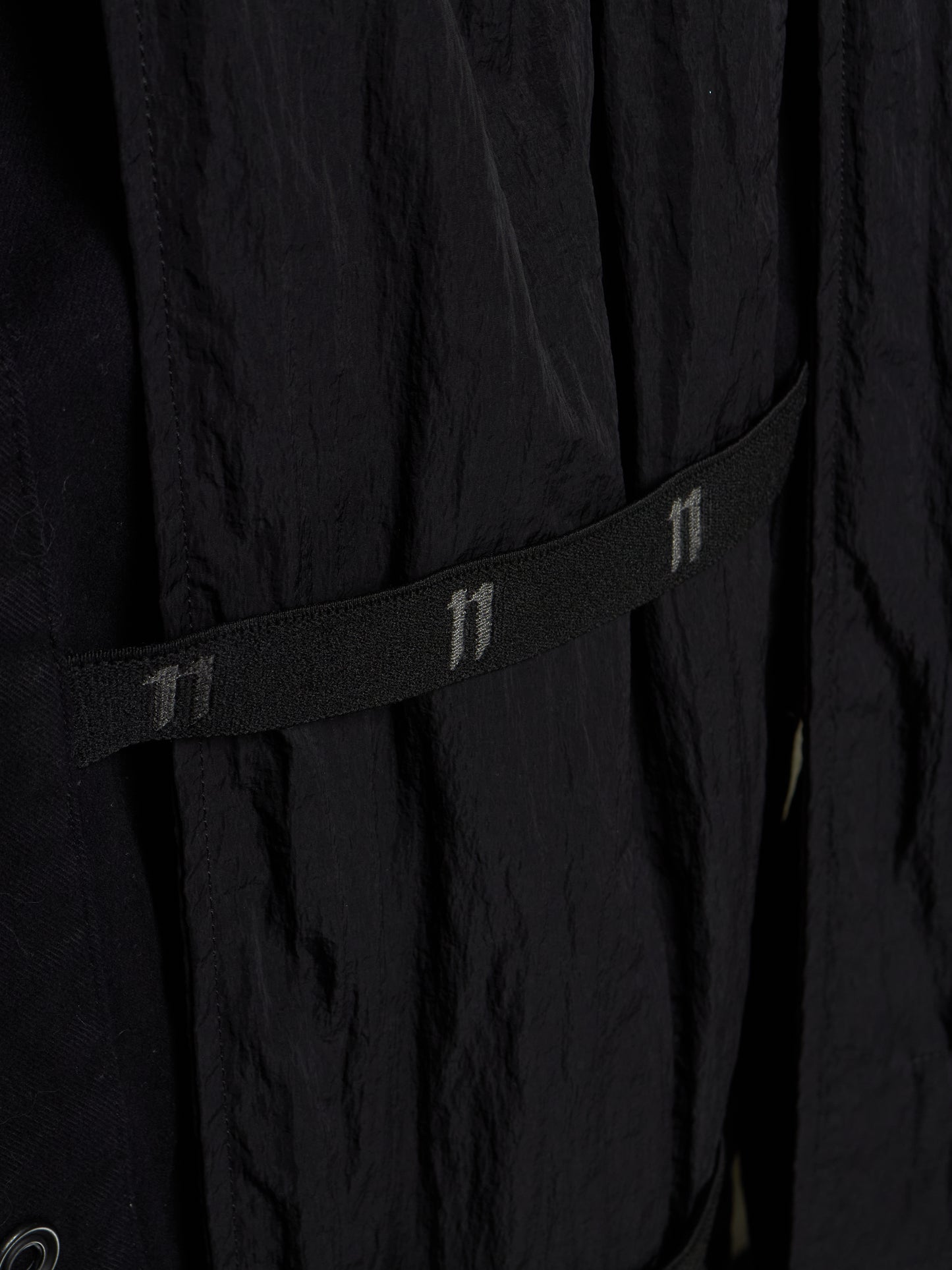 11 by Boris Bidjan Saberi 2010s Detachable Lining Concealed Hooded Waxed Denim Coat