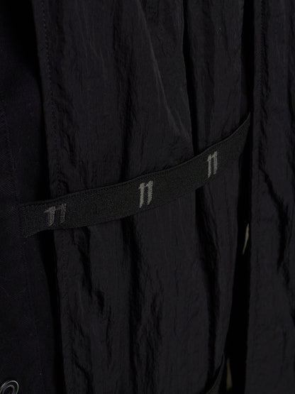 11 by Boris Bidjan Saberi 2010s Detachable Lining Concealed Hooded Waxed Denim Coat