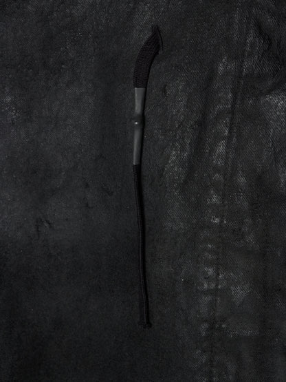11 by Boris Bidjan Saberi 2010s Detachable Lining Concealed Hooded Waxed Denim Coat