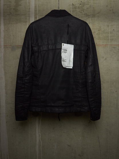 11 by Boris Bidjan Saberi AW18-19 'J14 F-1456' Lined Waxed Zipped Trucker Jacket