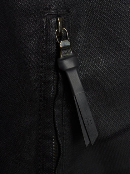 11 by Boris Bidjan Saberi AW18-19 'J14 F-1456' Lined Waxed Zipped Trucker Jacket