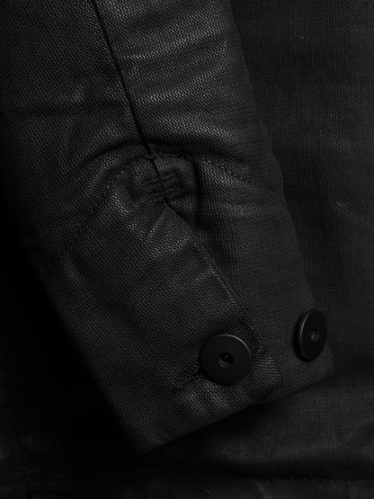 11 by Boris Bidjan Saberi AW18-19 'J14 F-1456' Lined Waxed Zipped Trucker Jacket