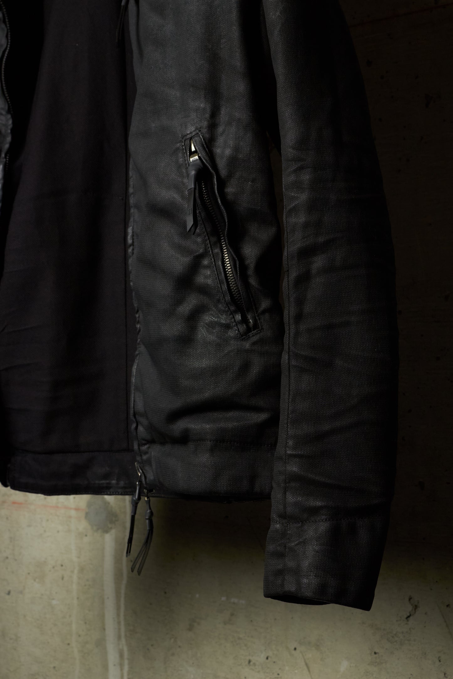 11 by Boris Bidjan Saberi AW18-19 'J14 F-1456' Lined Waxed Zipped Trucker Jacket