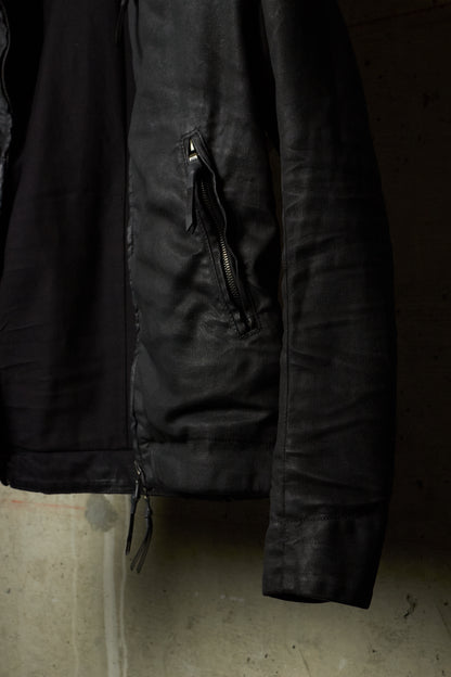 11 by Boris Bidjan Saberi AW18-19 'J14 F-1456' Lined Waxed Zipped Trucker Jacket