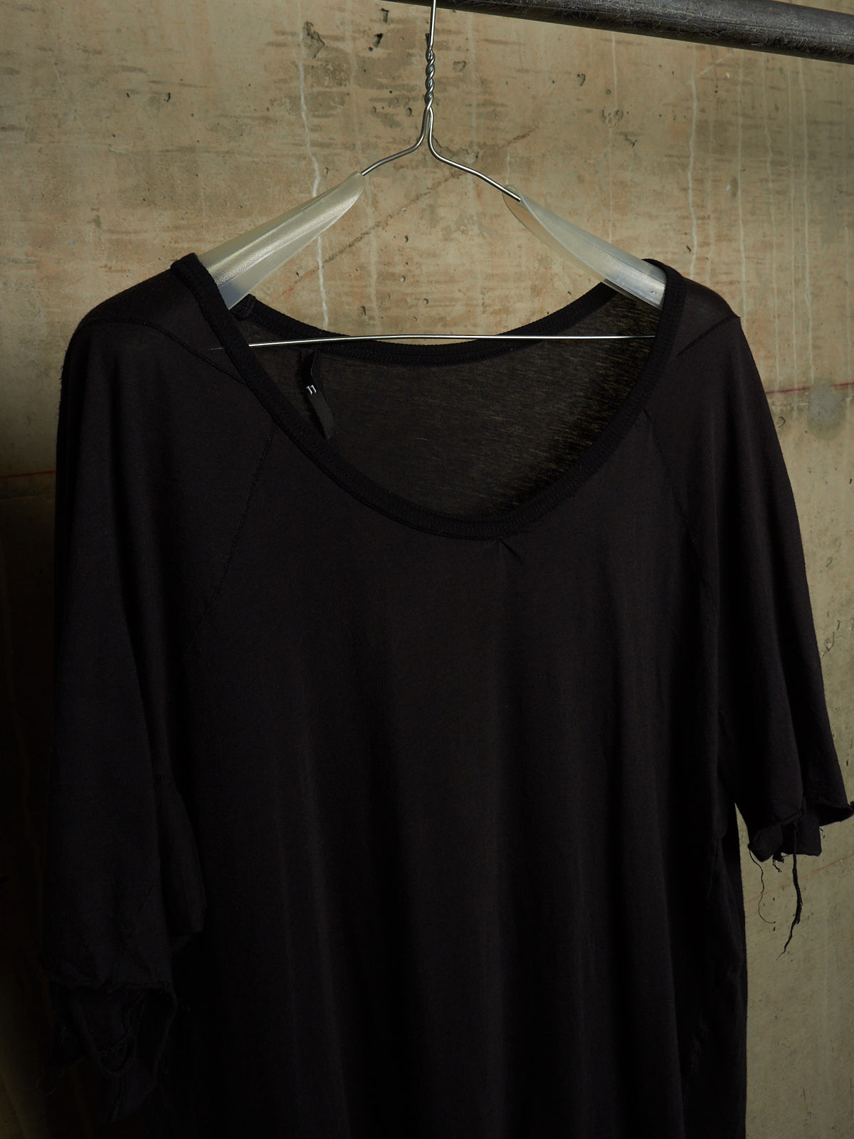 11 by Boris Bidjan Saberi 2010s Black Distressed Overlock Wide T-shirt
