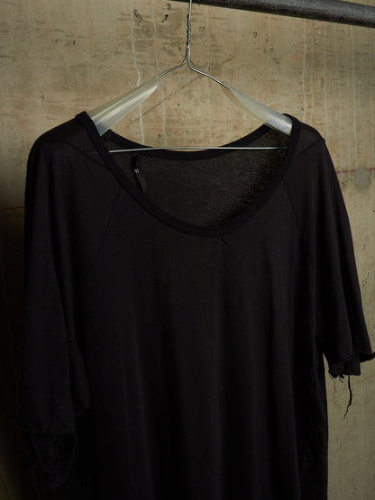 11 by Boris Bidjan Saberi 2010s Black Distressed Overlock Wide T-shirt