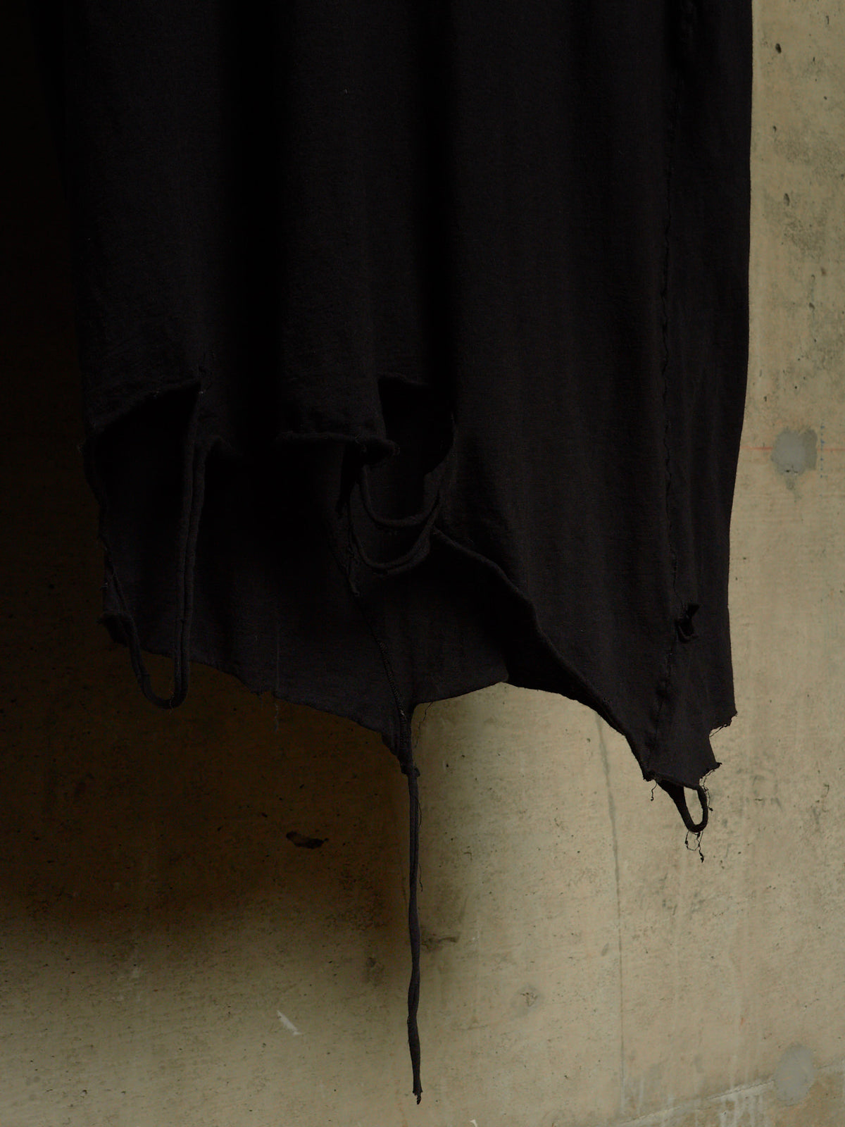 11 by Boris Bidjan Saberi 2010s Black Distressed Overlock Wide T-shirt