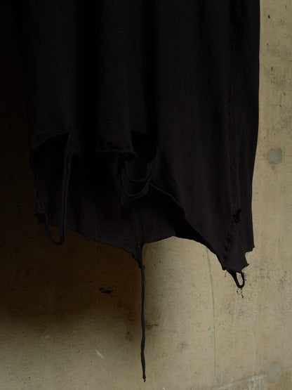 11 by Boris Bidjan Saberi 2010s Black Distressed Overlock Wide T-shirt