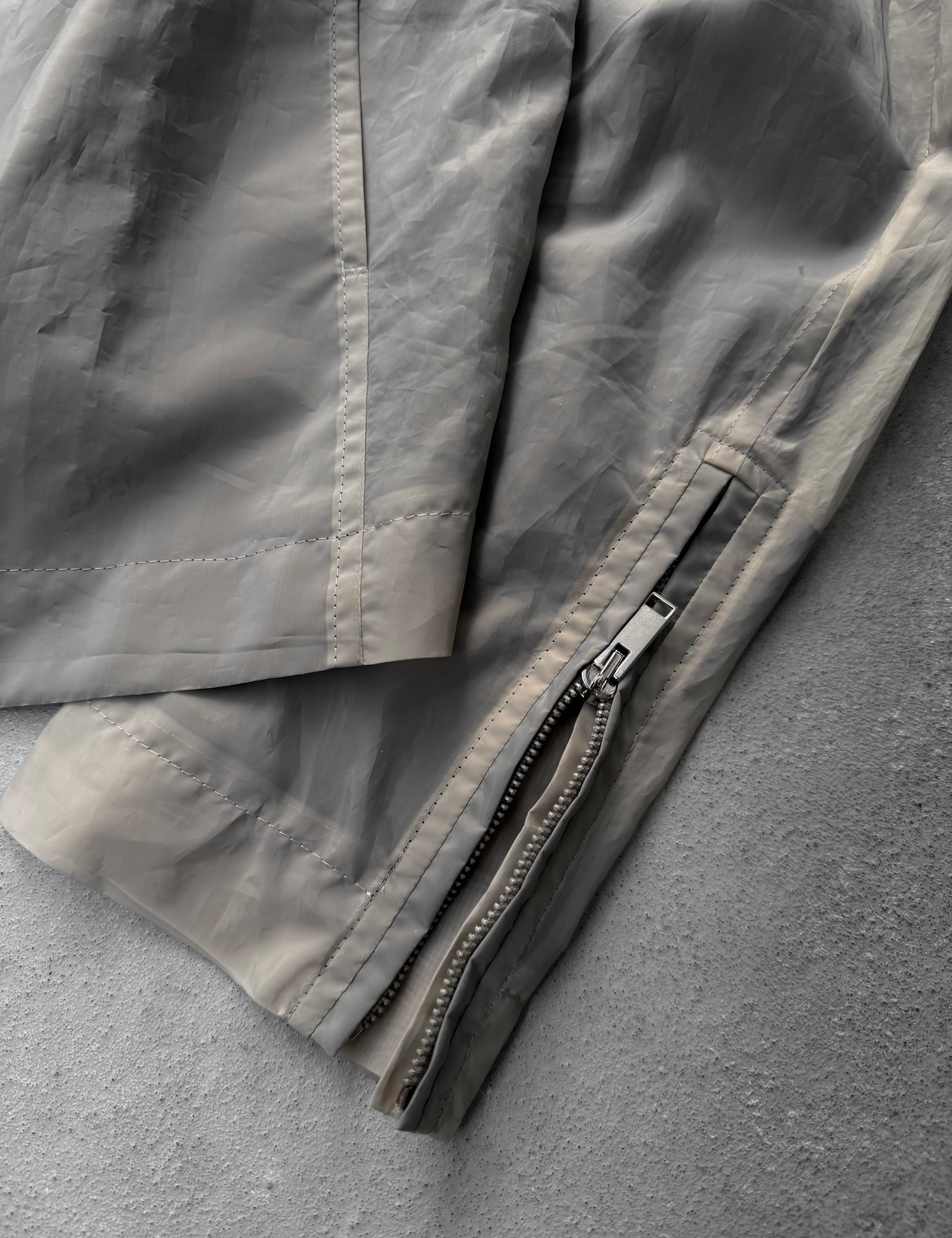 Rick Owens SS13 "ISLAND" PEARL Mollino Poly Zip-Up Jacket detail | DRIEW GARMENTS