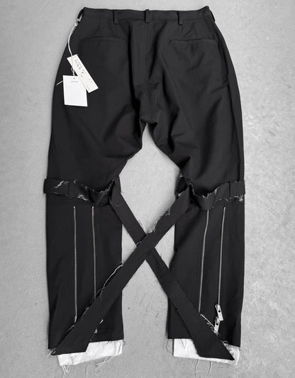 sulvam SS23 Bondage Wool Layered Trousers