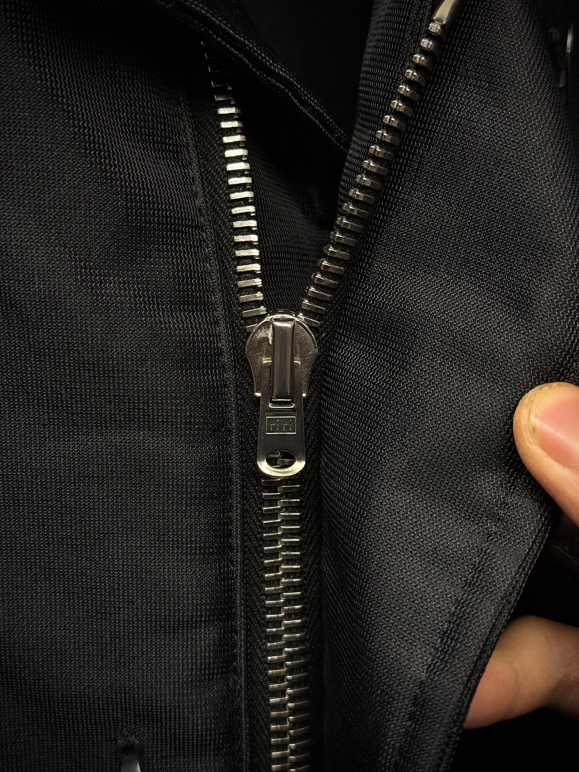 Carol Christian Poell AW96-97 Bubble Effect Zip-Up Work Jacket detail | DRIEW GARMENTS