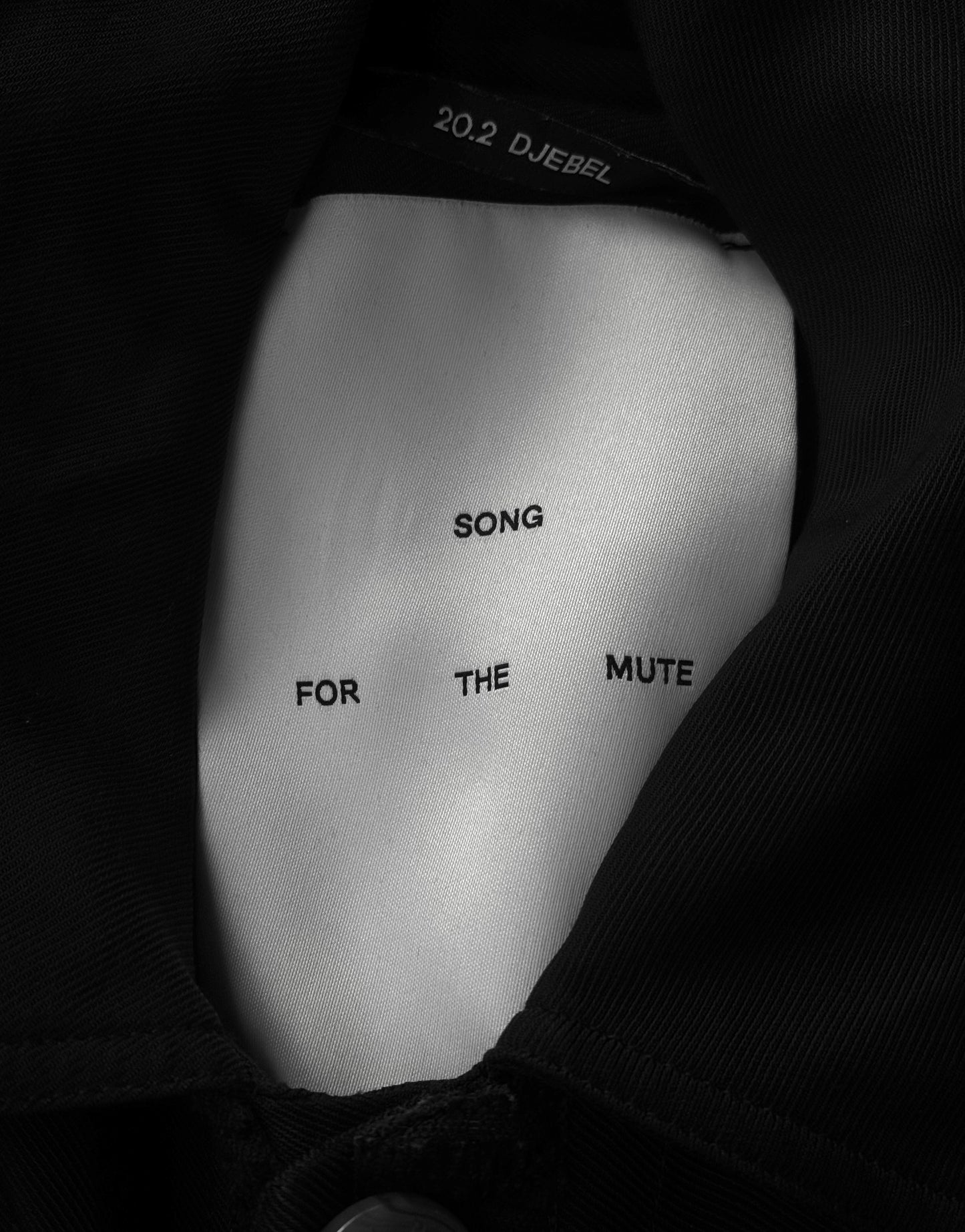 SONG FOR THE MUTE AW20 "20.2 DJEBEL" Frayed Edge Viscose Trucker Jacket detail | DRIEW GARMENTS