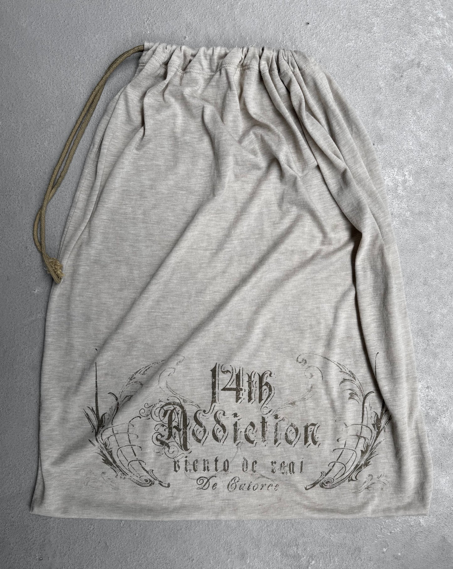 14thAddiction Early 00s Silk Logo Drawstring Tote Bag