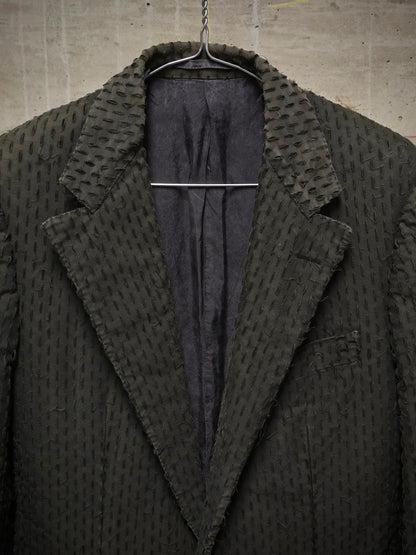 Carol Christian Poell SS02 "Traditional Escape" 'GM1590CUT' Dark Green Cut Out Blazer
