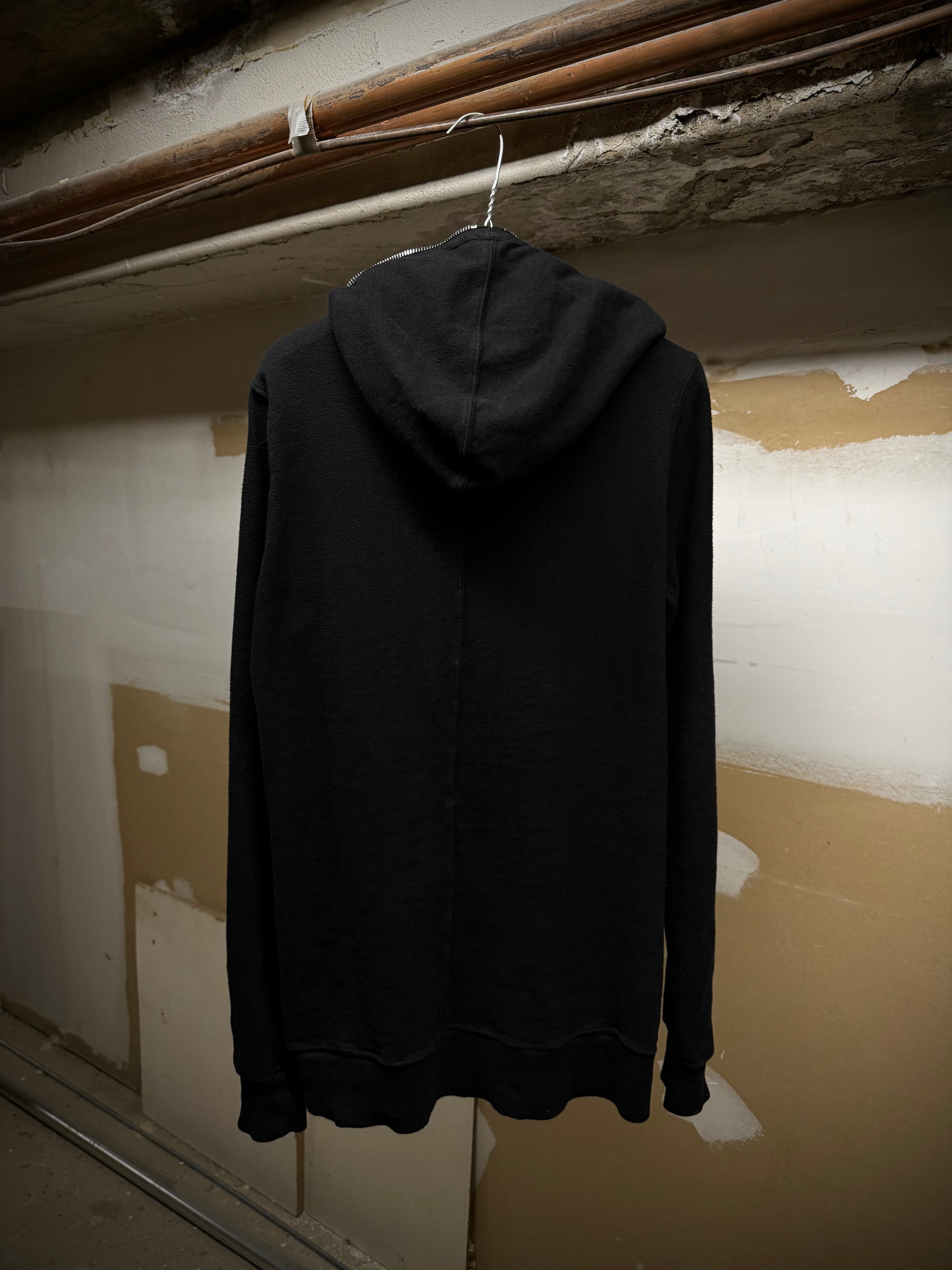 Rick Owens DRKSHDW AW16 "MASTODON" Black Cotton Gimp Hoodie detail | DRIEW GARMENTS