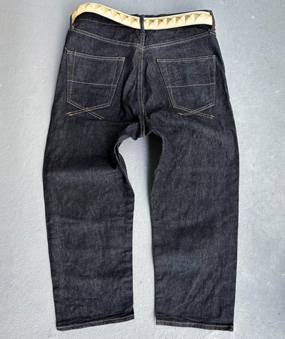 MiharaYasuhiro Early 00s Double Pockets Cropped Indigo Denim