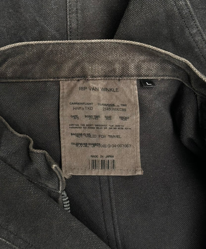 RipVanWinkle Late 90s Faded Canvas Zip-up Work Jacket