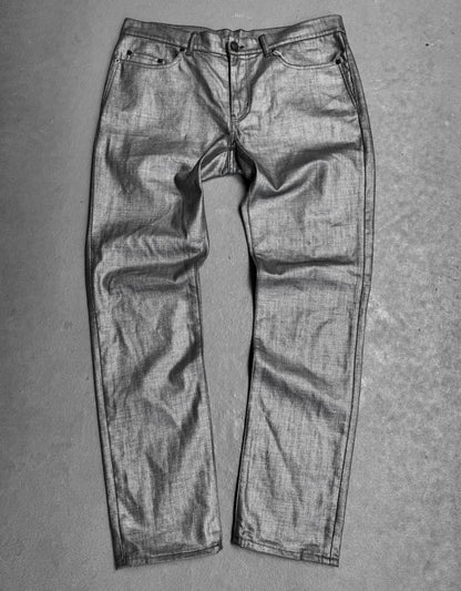 Saint Laurent Paris SS19 Radioactive Waxed “D02” Skinny Denim