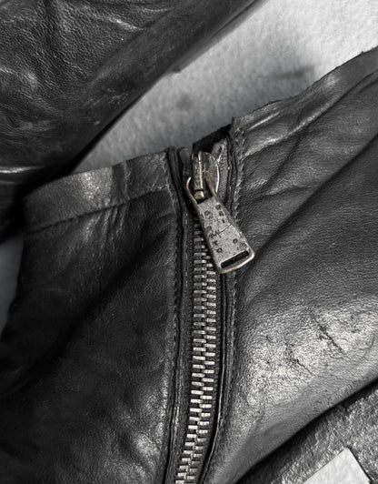10sei0otto Folded Horse Leather Side-zip Derbies
