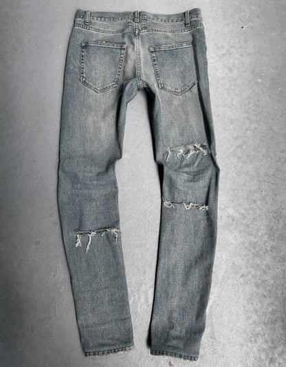Saint Laurent Paris SS15 Blue ‘D02’ Distressed Crash Denim