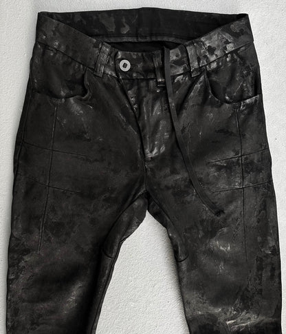 Boris Bidjan Saberi AW14-15 ‘P13R-F162’ Black Object-Dyed J-cut Vinyl Waxed Denim