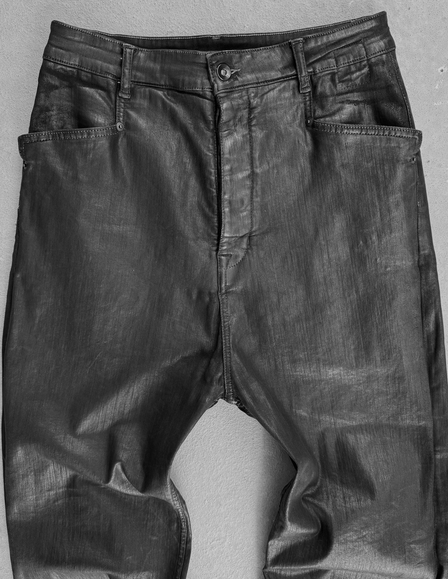 Rick Owens DRKSHDW AW18 "SISYPHUS" 'Mastodon Cut' Waxed Denim