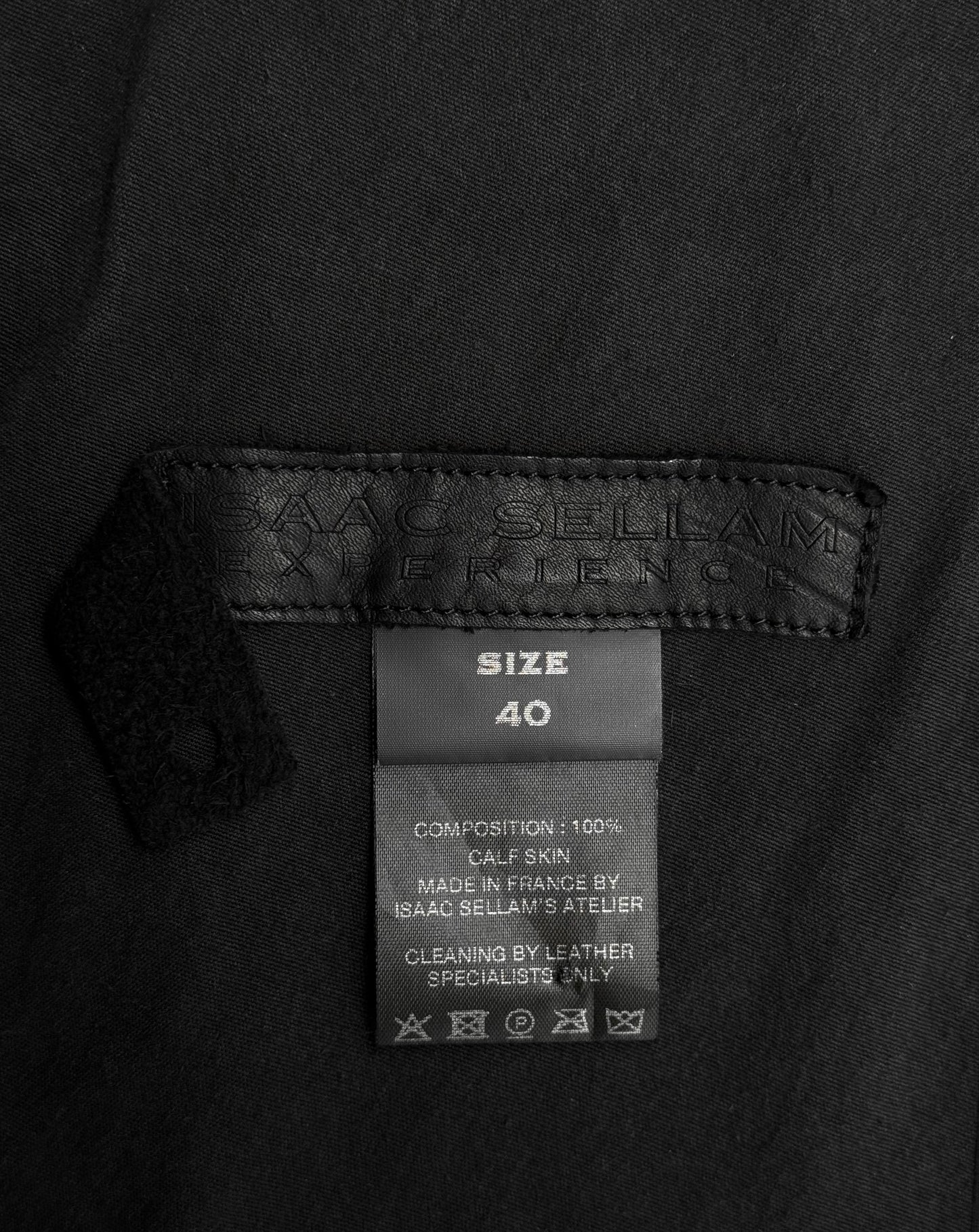 Isaac Sellam: “Experience” Calfskin Suede Leather Pionnier Spine Jacket
