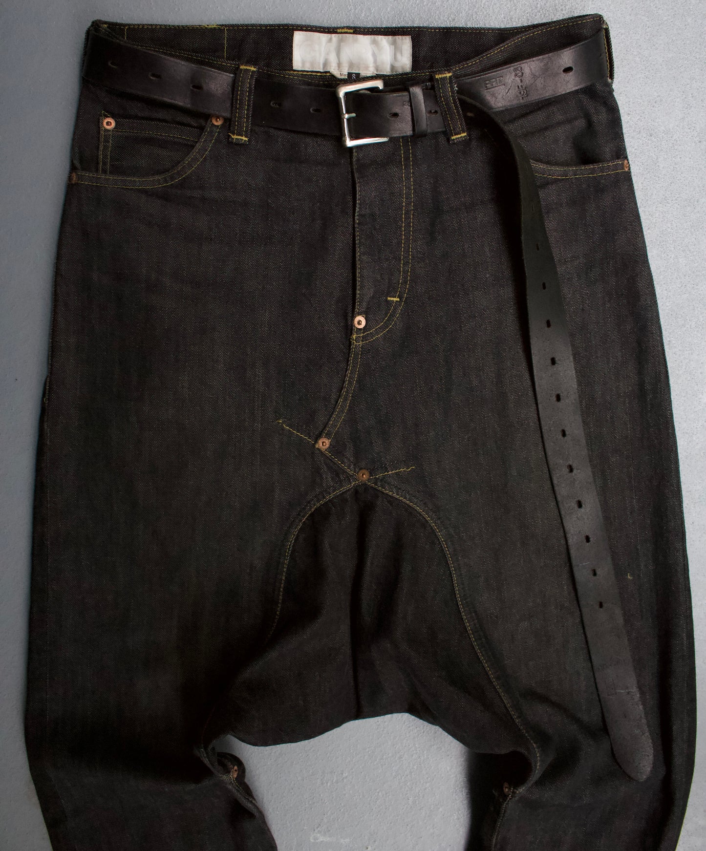 GANRYU SS14 Drop-Crotch Indigo Denim