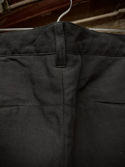 Attachment by Kazuyuki Kumagai Black Wool Linen Classic Dress Pants detail | DRIEW GARMENTS