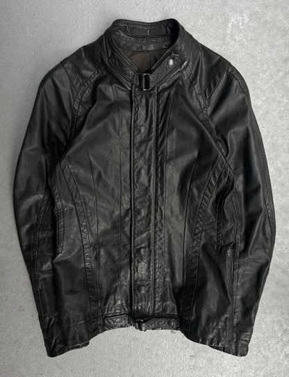 Julius_7 SS08 “Insanity In Industrial Inc.” Raglan Cow Leather Rider Jacket