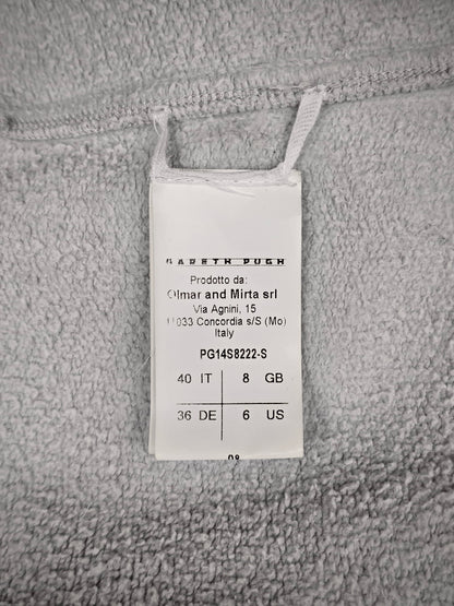 Gareth Pugh SS14 Light Grey Cotton Fleece Gimp Hoodie
