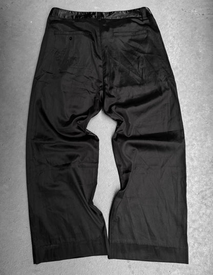 14thAddiction Early 00s Asymmetrical Hook Closure Wide Leg Pants