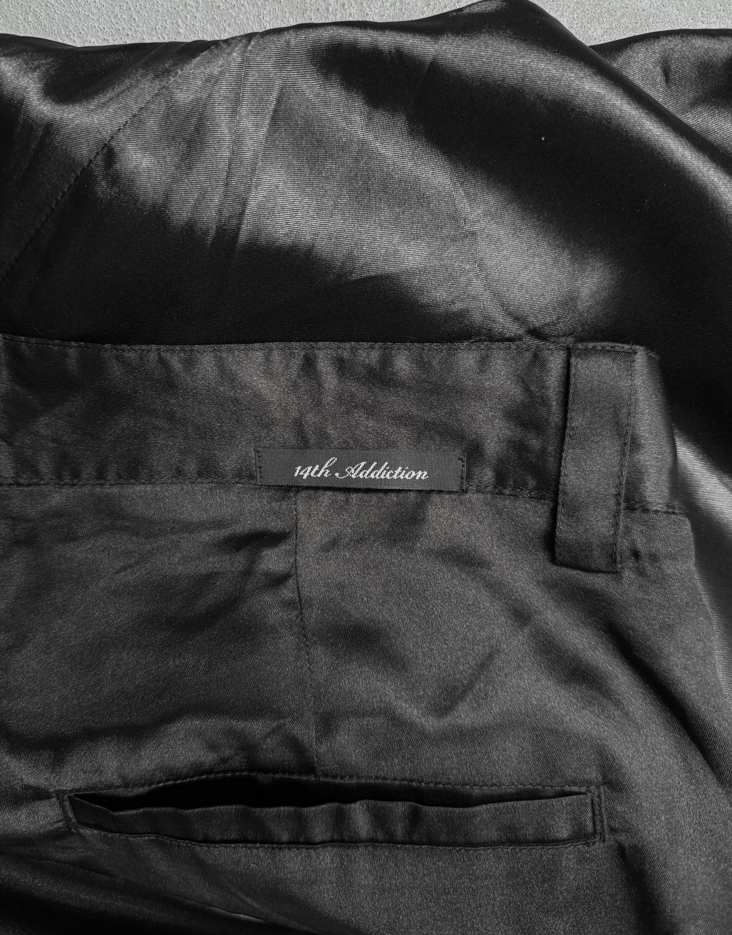 14thAddiction Early 00s Asymmetrical Hook Closure Wide Leg Pants