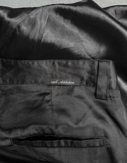 14thAddiction Early 00s Asymmetrical Hook Closure Wide Leg Pants