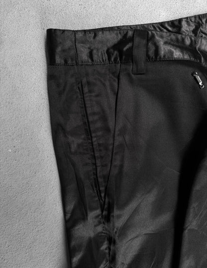 14thAddiction Early 00s Asymmetrical Hook Closure Wide Leg Pants