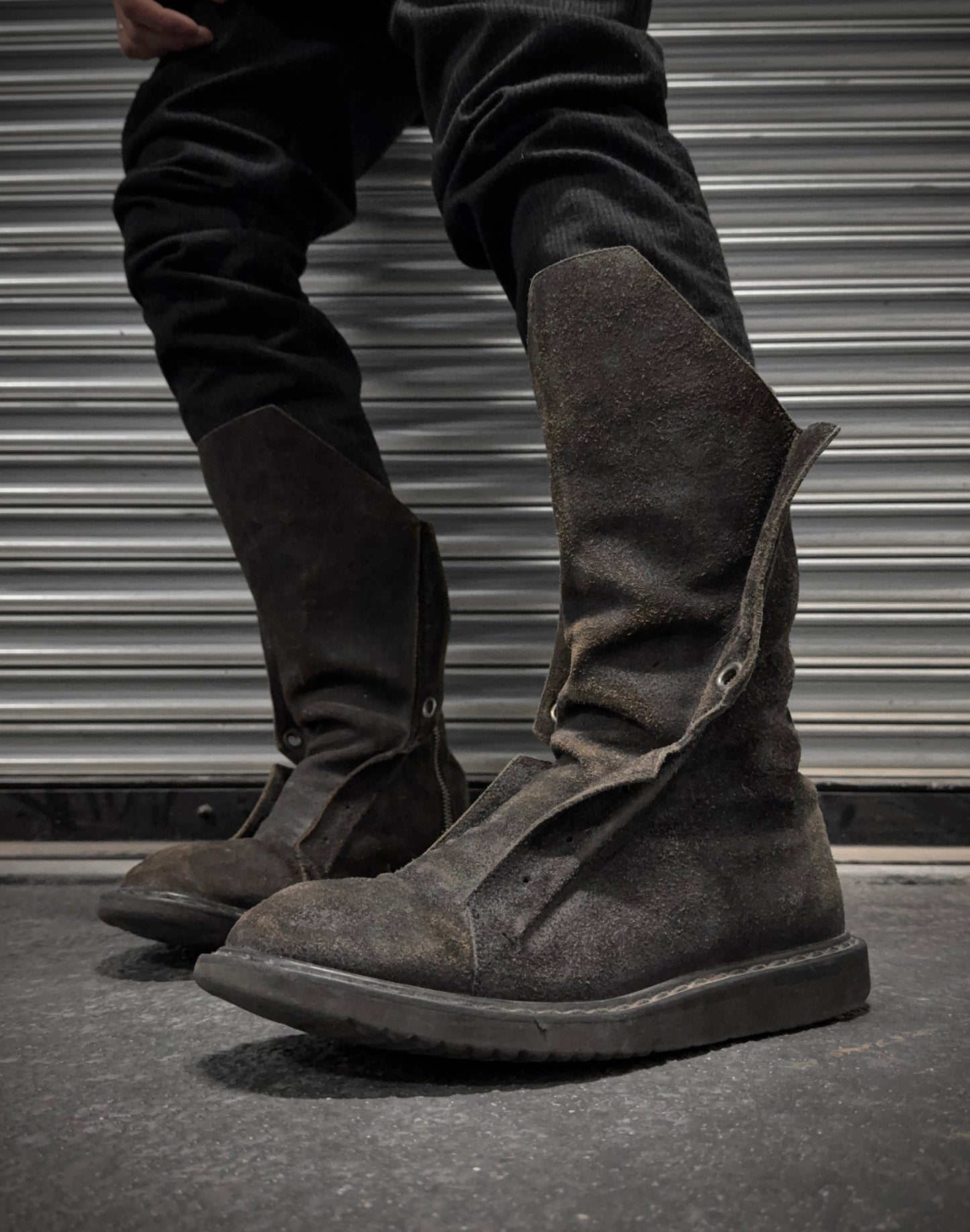 Rick Owens SS12 "NASKA" Laceless Brown Suede Hiking Boots